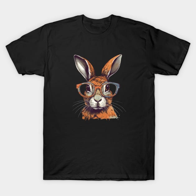 Rabbit with glasses T-Shirt by Salogwyn